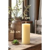 Candle Vase El Işçiliği Hand Made Kütük Silindir Mum Krem Renk 5 cm Genişlik 20 cm Uzunluk Kahve Aroması Kokulu - 20 cm Kahve - Krem - Bej