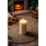 Candle Vase El Işçiliği Hand Made Kütük Silindir Mum Krem Renk 5 cm Genişlik 25 cm Uzunluk Lavanta Kokulu - 25 cm lavanta - Krem - Bej
