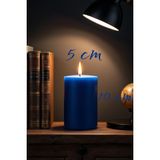 Candle Vase El Işçiliği Hand Made Kütük Silindir Mum Lacivert Renk 5 cm Genişlik 15 cm Uzunluk Lavanta Kokulu - 15 cm lavanta