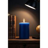 Candle Vase El Işçiliği Hand Made Kütük Silindir Mum Lacivert Renk 5 cm Genişlik 15 cm Uzunluk Sandal Ağacı Kokulu - 15 cm Sandal Ağacı