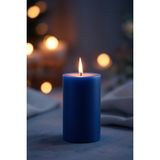 Candle Vase El Işçiliği Hand Made Kütük Silindir Mum Lacivert Renk 5 cm Genişlik 20 cm Uzunluk Kahve Aroması Kokulu - 20 cm Kahve
