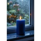 Candle Vase El Işçiliği Hand Made Kütük Silindir Mum Lacivert Renk 5 cm Genişlik 20 cm Uzunluk Vanilya Kokulu - 20 cm Vanilya