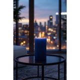 Candle Vase El Işçiliği Hand Made Kütük Silindir Mum Lacivert Renk 5 cm Genişlik 25 cm Uzunluk Gül Kokulu - 25 cm Gül