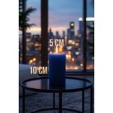 Candle Vase El Işçiliği Hand Made Kütük Silindir Mum Lacivert Renk 5 cm Genişlik 25 cm Uzunluk Lavanta Kokulu - 25 cm lavanta