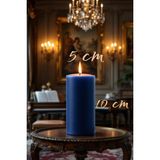 Candle Vase El Işçiliği Hand Made Kütük Silindir Mum Lacivert Renk 5 cm Genişlik 30 cm Uzunluk Lavanta Kokulu - 30 cm lavanta