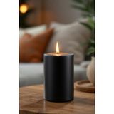 Candle Vase El Işçiliği Hand Made Kütük Silindir Mum Siyah Renk 5 cm Genişlik 10 cm Uzunluk Kahve Aroması Kokulu - 10 cm Gül