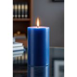 Candle Vase El Işçiliği Hand Made Kütük Silindir Mum Siyah Renk 5 cm Genişlik 10 cm Uzunluk Kahve Aroması Kokulu - 10 cm Kahve - Lacivert