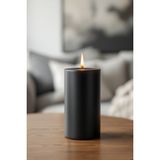 Candle Vase El Işçiliği Hand Made Kütük Silindir Mum Siyah Renk 5 cm Genişlik 10 cm Uzunluk Lavanta Kokulu - 10 cm lavanta
