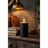 Candle Vase El Işçiliği Hand Made Kütük Silindir Mum Siyah Renk 5 cm Genişlik 12,5 cm Uzunluk Lavanta Kokulu - 12,5 cm lavanta