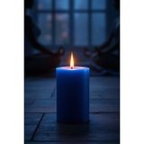 Candle Vase El Işçiliği Hand Made Kütük Silindir Mum Siyah Renk 5 cm Genişlik 15 cm Uzunluk Gül Kokulu - 15 cm Gül - Lacivert