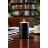 Candle Vase El Işçiliği Hand Made Kütük Silindir Mum Siyah Renk 5 cm Genişlik 15 cm Uzunluk Lavanta Kokulu - 15 cm lavanta