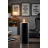 Candle Vase El Işçiliği Hand Made Kütük Silindir Mum Siyah Renk 5 cm Genişlik 20 cm Uzunluk Sandal Ağacı Kokulu - 20 cm Sandal Ağacı