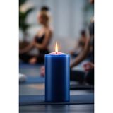 Candle Vase El Işçiliği Hand Made Kütük Silindir Mum Siyah Renk 5 cm Genişlik 30 cm Uzunluk Gül Kokulu - 30 cm Gül - Lacivert
