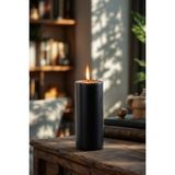 Candle Vase El Işçiliği Hand Made Kütük Silindir Mum Siyah Renk 5 cm Genişlik 30 cm Uzunluk Gül Kokulu - 30 cm Gül