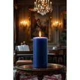 Candle Vase El Işçiliği Hand Made Kütük Silindir Mum Siyah Renk 5 cm Genişlik 30 cm Uzunluk Kahve Aroması Kokulu - 30 cm Kahve - Lacivert