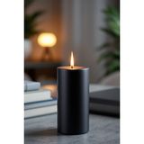 Candle Vase El Işçiliği Hand Made Kütük Silindir Mum Siyah Renk 5 cm Genişlik 30 cm Uzunluk Sandal Ağacı Kokulu - 30 cm Sandal Ağacı