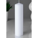 Candle Vase Silindir Mum Beyaz Genişlik 5 cm Yükseklik - 30 cm Sandal Ağacı - 1 Adet