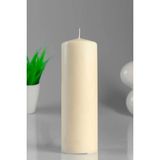 Candle Vase Silindir Mum Krem Genişlik 5 cm Yükseklik - 20 cm Sandal Ağacı Boyama Değildir - 1 Adet