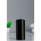 Candle Vase Silindir Mum Siyah Genişlik 5 cm Yükseklik - 10 cm Sandal Ağacı Boyama Değildir - 1 Adet