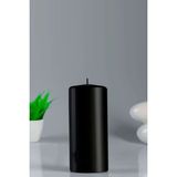 Candle Vase Silindir Mum Siyah Genişlik 5 cm Yükseklik - 12.5 cm Sandal Ağacı Boyama Değildir - 1 Adet