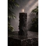 Candle Verdantis, Doğanın Kalbi, Karanfil Kokulu Dekoratif 2 Adet Siyah Mum & Kandil