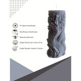 Candle Verdantis, Doğanın Kalbi, Okyanus Kokulu Dekoratif 2 Adet Gri Mum & Kandil
