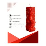 Candle Verdantis, Doğanın Kalbi, Vanilya Kokulu Dekoratif 2 Adet Kırmızı Mum & Kandil