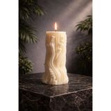 Candle Verdantis, Doğanın Kalbi, Vanilya Kokulu Dekoratif 2 Adet Krem (Ekru) Mum & Kandil - Krem - Bej