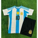 Candy Cup Argentina Messi 10 Çocuk Futbol Forması Beyaz ve Mavi - 9 - 10 Yaş - Renkli