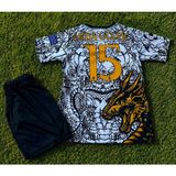 Candy Cup Real Madrıd Dragon Desenli Arda Çocuk Forması Yeni Sezon 15 Numara - Beyaz - 7 - 8 Yaş