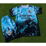 Candy Cup Yeni Sezon 2025/2026 Mbappe Mavi Dragon Desenli Çocuk Forması 2 Li Set - 11 - 12 Yaş