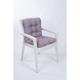 Candy Lila Pofidik Arkalıklı Sandalye Minderi Özel Dikişli Bağcıklı 43x88 Cm - 44 x 94 cm