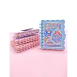 Candy Sevimli Kız Cırtlı Cep Boy Mini Not Defteri (7X8 Cm) - Mavi