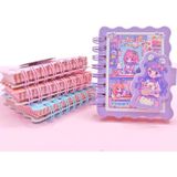 Candy Sevimli Kız Cırtlı Cep Boy Mini Not Defteri (7X8 Cm) - Mor
