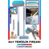 CandyShine 4in1 Çok Fonksiyonlu Fırça - Evcil Hayvan Kedi Köpek Koltuk Halı Tüy Alma Fırçası