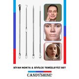 CandyShine Akne-siyah Nokta Temizleyici 4'lü Set Paslanmaz Çelik Komedon