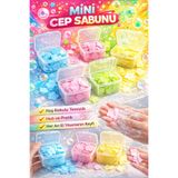CandyShine Çok Dilimli Taşınabilir El Sabunu | Ev Okul Kamp Çocuk Tuvalet Pratik Çiçek Desenli 100 Yaprak Kağıt Sabun
