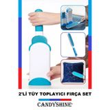 CandyShine Koltuk Kıyafet Halı Kedi Köpek Evcil Hayvan Tüy Toplayıcı Fırça Seti