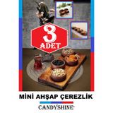 CandyShine Lüx Ahşap Çerezlik Kuruyemiş Kasesi Çerez Tabağı Organik Ahşap Kase Çerezlik