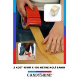 CandyShine ® Premıum A Kalıte 1. Sınıf Koli Bandı 45 Mm X 100 Mt Akrılık Koli Bant Net 100 Metre