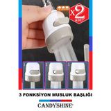 CandyShine Su Tasarruflu 3 Fonksiyonlu Musluk Başlığı Evye Başlığı Batarya Başlığı Eviye Armatür Musluk Başlık