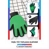 Candyshine Yeşil Kedi Köpek Tüy Toplayıcı Masaj Yapıcı Tarama Eldiveni