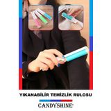 CandyShine ® Yıkanabilir Mucize Kıl Tüy Toz Kırıntı Pislik Saç Kepek Toplayıcı Yapışkanlı Pratik Rulo
