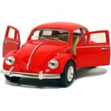 Canem Can-Em Oyuncak Volkswagen Kırmızı Metal Mini Vosvos Çek Bırak Oyuncak Araba Renkli Eğlenceli