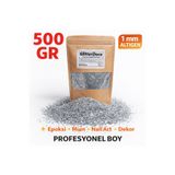 CANERLER 500 Gr GÜMÜŞ GLİTTER | 1mm | Dekorati Toz Sim Mum Epoksi Boya Kolonya NailArt Chunky Sim Tozu