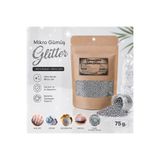 CANERLER Glitter Gümüş Mikro Toz Sim 75gr Sim Tozu Boya Dekorasyon Nail Art Makyaj Epoksi Mum