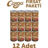 Cango Etli Yetişkin 12x415 gr Köpek Yaş Mama