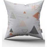 Cango Home CGH103 - 43 x 43 cm - Renkli Kırlent Yastık Kılıfı