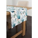 Cango Home CGH1154-RN Kırmızı Mavi Marin Desenli 40x140 cm Dijital Baskılı Runner