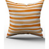 Cango Home Çift Tarafı Baskılı Kırlent Yastık Kılıfı Cgh152-Ct - 50 x 50 cm - Beyaz